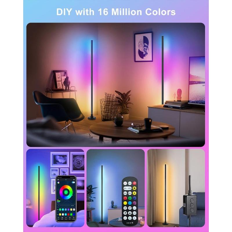 APP Remote Control Music Synchronization Timer 16 Million Smart Corner Lights LED Corner Lights for Gaming Rooms and Bedrooms