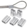 10-50Pcs 8-Shape M1 to M12 Crimp Sleeve Double Hole Fixing Clip Cable Clip Aluminum Hardware Wire Ferrules Steel Wire Rope