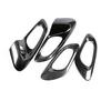 For Renault Kadjar 2015 2016 2017-2019 Car Styling Cover Protect Stick Trim Carbon Fibre Car Door Inner Built Handle Bowl 4pcs
