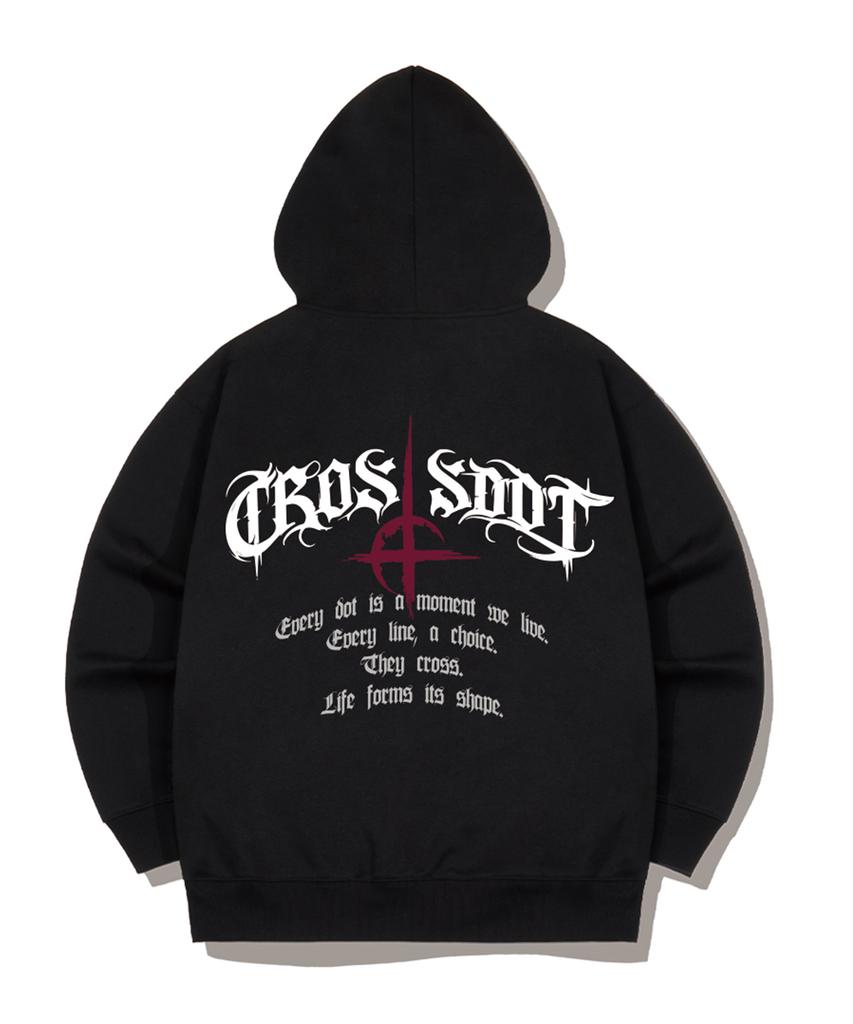 Crossdot Darkness 2-Way Oversized Zip-Up Hoodie 3 Colors [Crdh_4002]