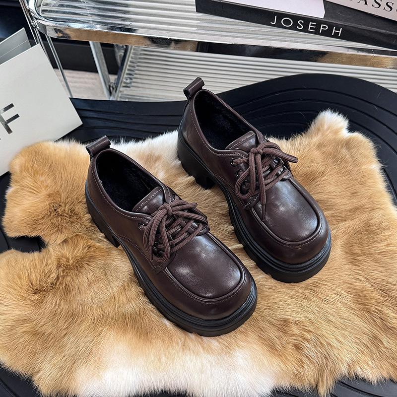 Versatile sweet and cool Mary Jane single shoes for women in the autumn of 2025, new thick-soled soft-soled British-style small leather shoes for wome