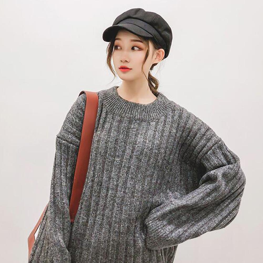 Women All Match Solid Color Short Brim Beret for Autumn Winter Wear