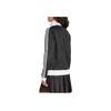 Adidas Originals Letter Logo Striped Stand Collar Jacket Women Jackets Black HZ3743