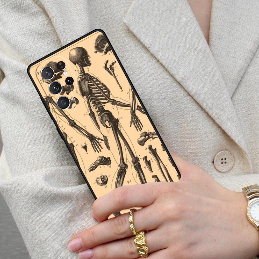 Radiological Human Organs Skeleton Cell Phone Case for Samsung Galaxy S26 Ultra S25 S24 S23 S22 S21 S20 Note10 Cover