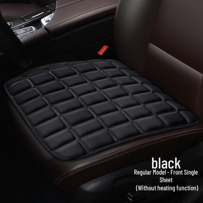 Plaid Heated Car Seat Cushion for All Seasons - Single Seat Interior Accessory.