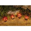 Solar Gradient Red Crackle Globe Light Outdoor Waterproof Garden Light Patio Decoration Lawn Light Glass