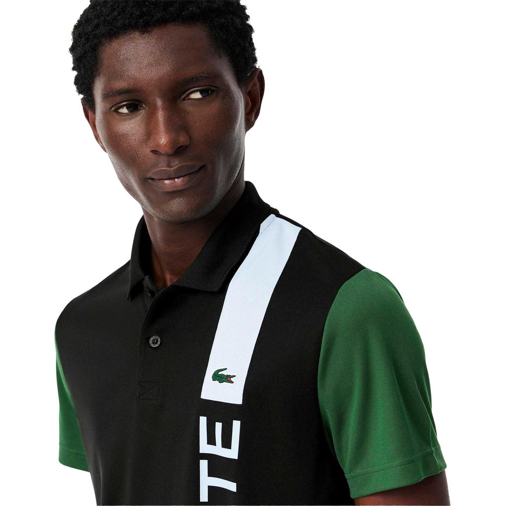 Lacoste Mens Logo Printed Ultra Dry Tennis Polo Shirt