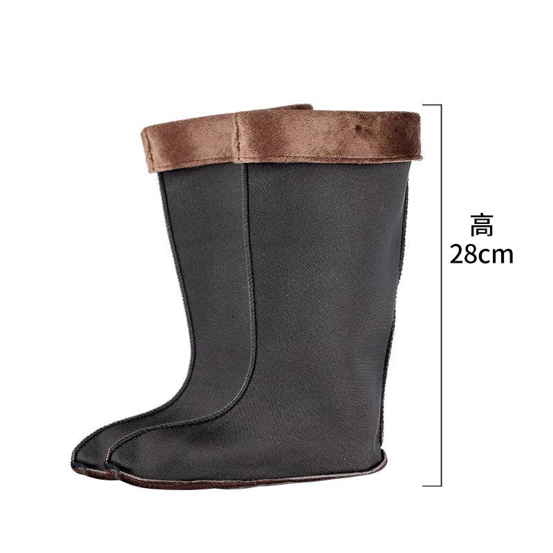 Зимние дождевые ботинки флисовая внутренняя подкладка теплая внутренняя вставка утолщенные с высоким голенищем флисовый чехол высокие резиновые сапоги хлопковый чехол внутренние плюшевые носки чехол