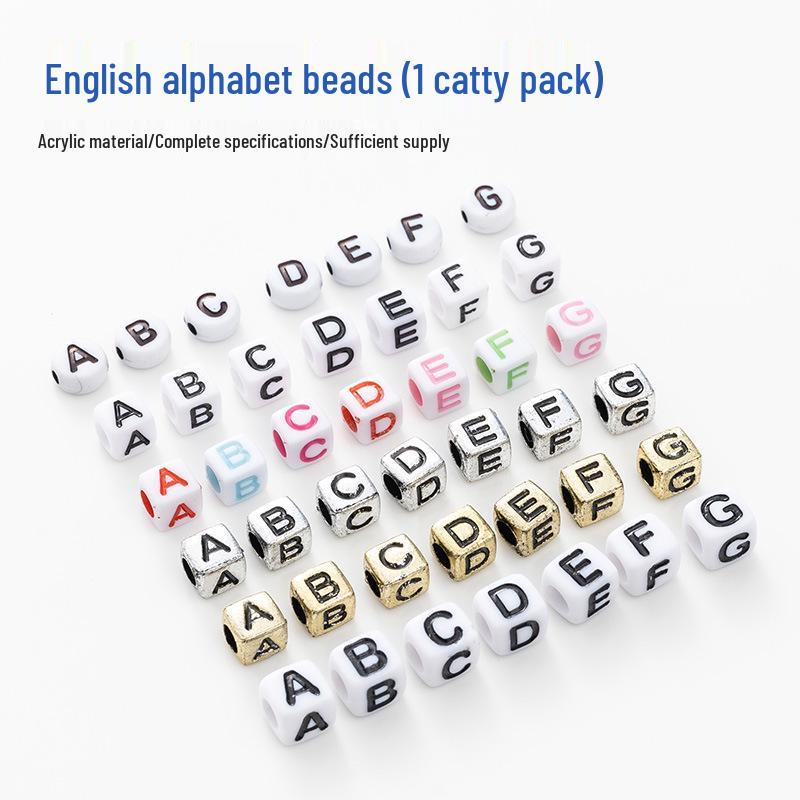 

Large Hole Acrylic Letter Beads for DIY Jewelry, Bracelets, and Necklaces