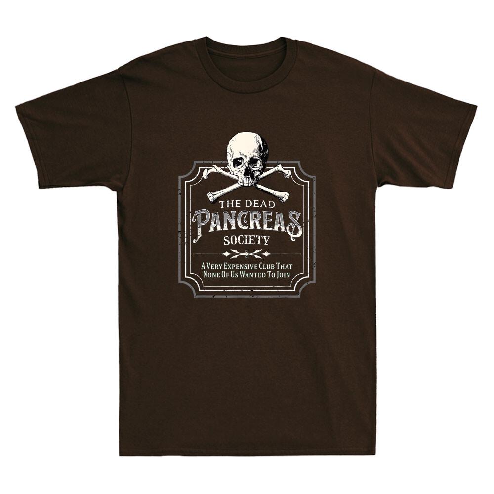 Dead Pancreas Society Type One Diabetes T1D Horror Skull Vintage Men s T-Shirt XXL