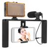 Zweihand-Handyhalter-Set, Stabilisator für Fotografie, Video, Live-Übertragung, Licht