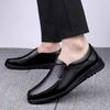 2024 New Genuine Leather Men Casual Shoes Luxury Brand Mens Shoes Breathable Slip On Black Business Formal Shoes