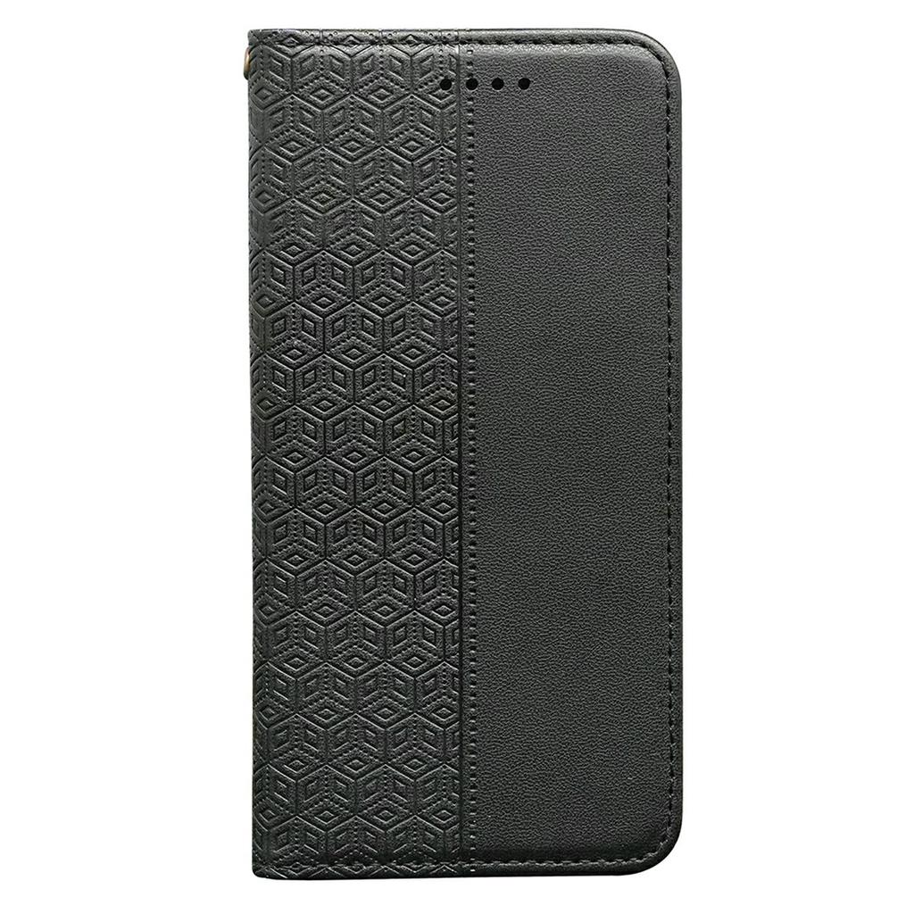 For Samsung Galaxy S26 Wallet Phone Case Checkered Pattern Imprint Leather Flip Cover with Wrist Strap