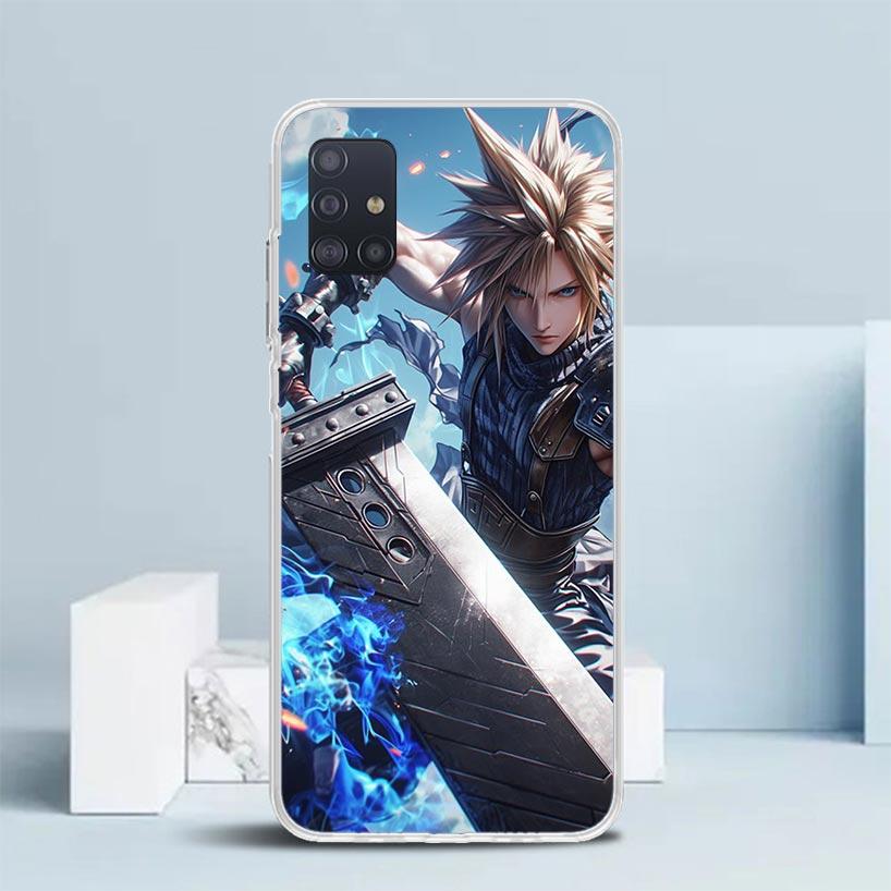 Final Fantasy FF VII Soft Cover for Samsung Galaxy A12 A22 A32 A52 A72 A02S Phone Case Note 20 Ultra 10 S10 Plus A51 A71 A50S A2