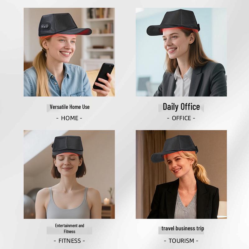 Rechargeable Red LED Hair Growth & Health Cap - 100 LEDs, Three-Speed Adjustment