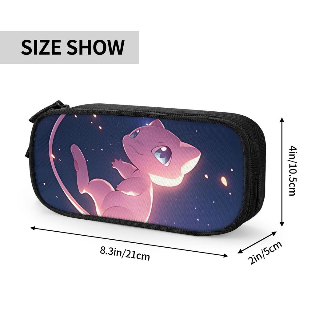 Custom Pokemon Theme Large Capacity Bags for Child Mew School Pencil Bag for Boys Gilrs Kids