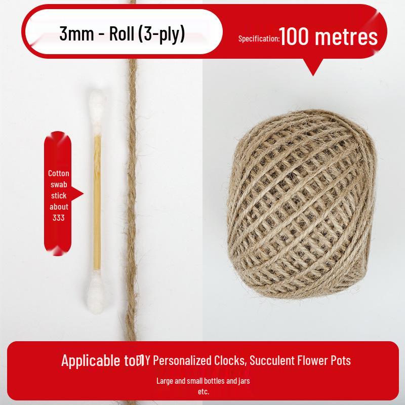 Hemp Rope: Handmade Thick String for DIY Weaving, Cat Scratching, Photo Wall Decor