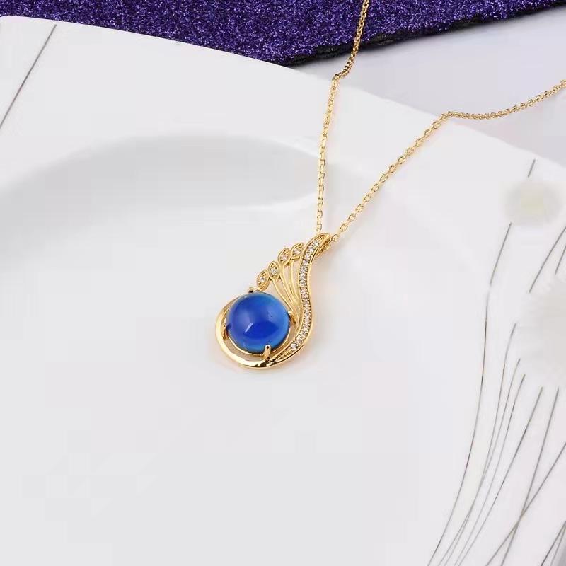 Warm Phoenix Tail Necklace Women'S Lip Chain Design Gifts For Girlfriends And Friends