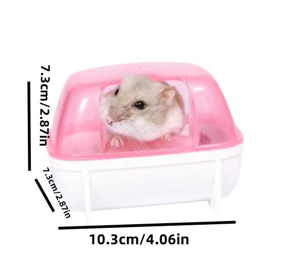 Hamster Toilet Chinchilla Bath House Golden Bear Bathroom Fully Transparent Field Of View Anti-spill for Gerbil Other Small Hams