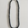 Modernlike Silver 925 Cobalt Blue Black Pearl Necklace 5mm