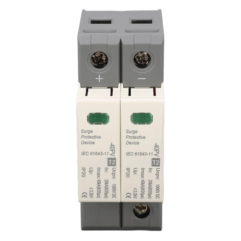 Dispozitiv de protecție la supratensiune 1000V DC 20‑40KA 2P PC Fotovoltaic PV Protecție la tensiune Descărcător Protector