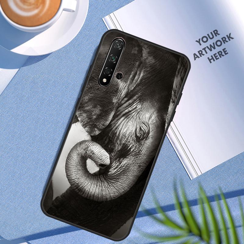 Wild Elephant Head For Huawei Nova 11 12i 3i 7i 8i 9 10 SE Y60 Y61 Y70 Y72 Y73 Y90 Y91 P20 P30 Pro P40 Lite Case
