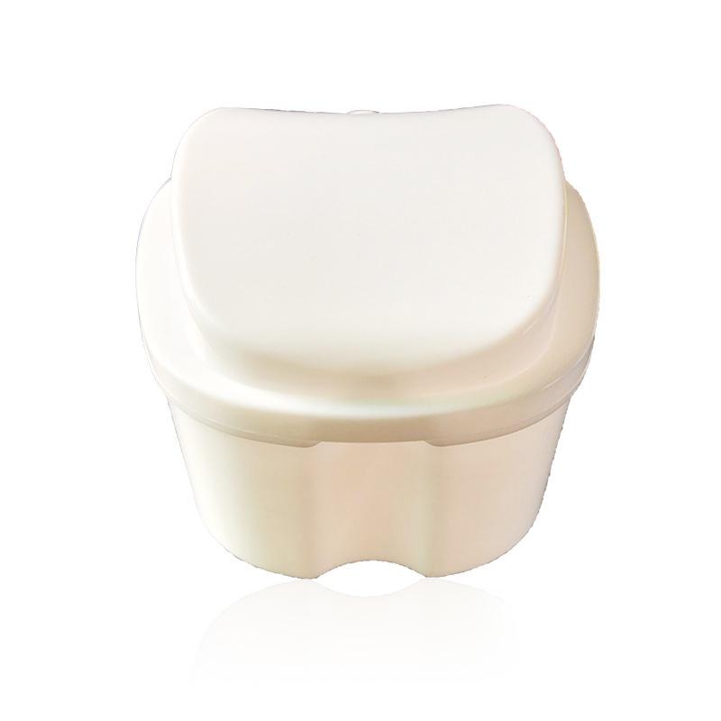 Portable Plastic Cases Denture Box Oral Cavity Cleaning Denture Storage Case Mini Tooth Clean Sanitary Drainable Storage Box