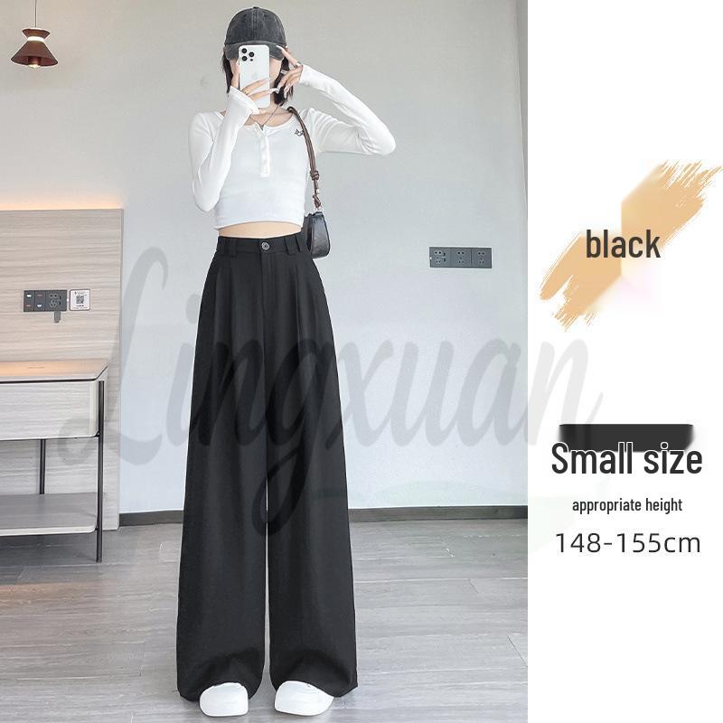

Autumn 2026 Women s Navy Blue High Waist Wide Leg Pants - Slimming, Casual, Loose Fit Medium