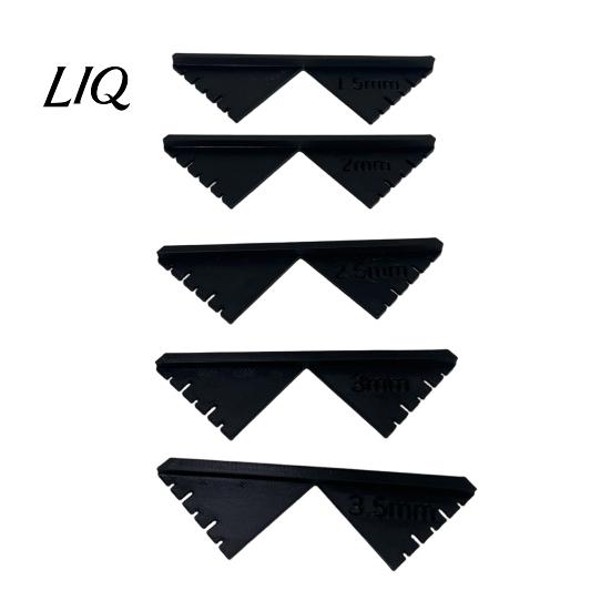 Gabarits de coupe pour reliure à angle droit 5 pièces/ensemble Gabarits d'angle, Outils de reliure, Guides en carton de 1,5 mm 2 mm, Règles de mesure en plastique de 2,5 mm 3 mm 3,5 mm