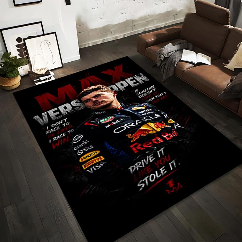 Max Verstappen Red Bull Quotes Rug Racing Fans Home Decor Bedroom Floor Mat Wall Art Decor