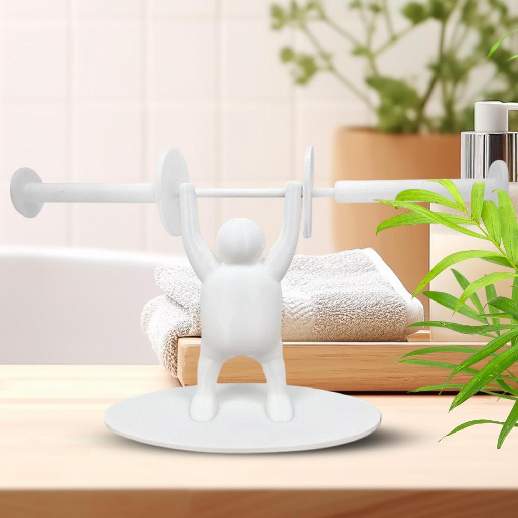 Paper Towel Holder Stand Horizontal Tissue Roll Organizer Weight Lifting Men Decorative Paper Towel Holder For School Trips