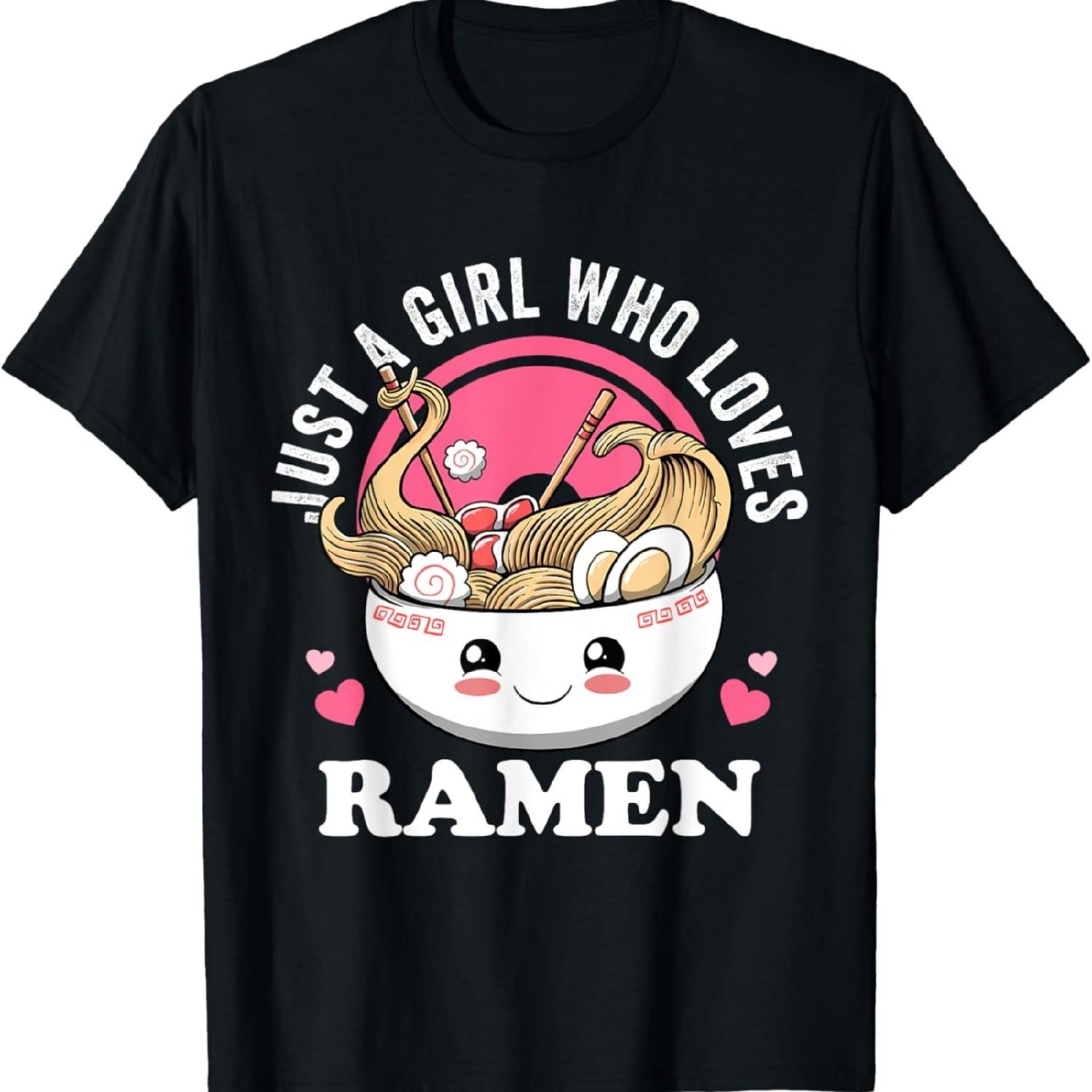 Просто Девушка, Которая Любит Рамен Японскую Лапшу Я люблю Рамен Футболка XXXXXL разноцветный