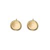 Korean Geometric Cat's Eye Square Stud Earrings for Women - Elegant French Retro Ear Cuffs for Non-Pierced Ears