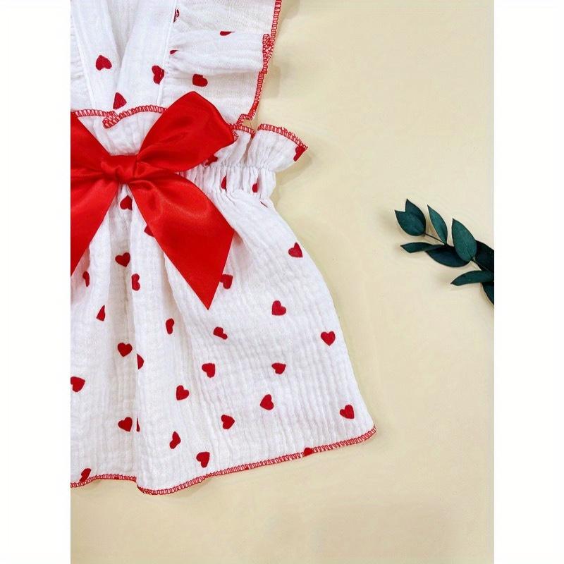 Valentinstag 1 Stück Herzmuster Schleifdekor Haustierkleid für Hund für Sommer