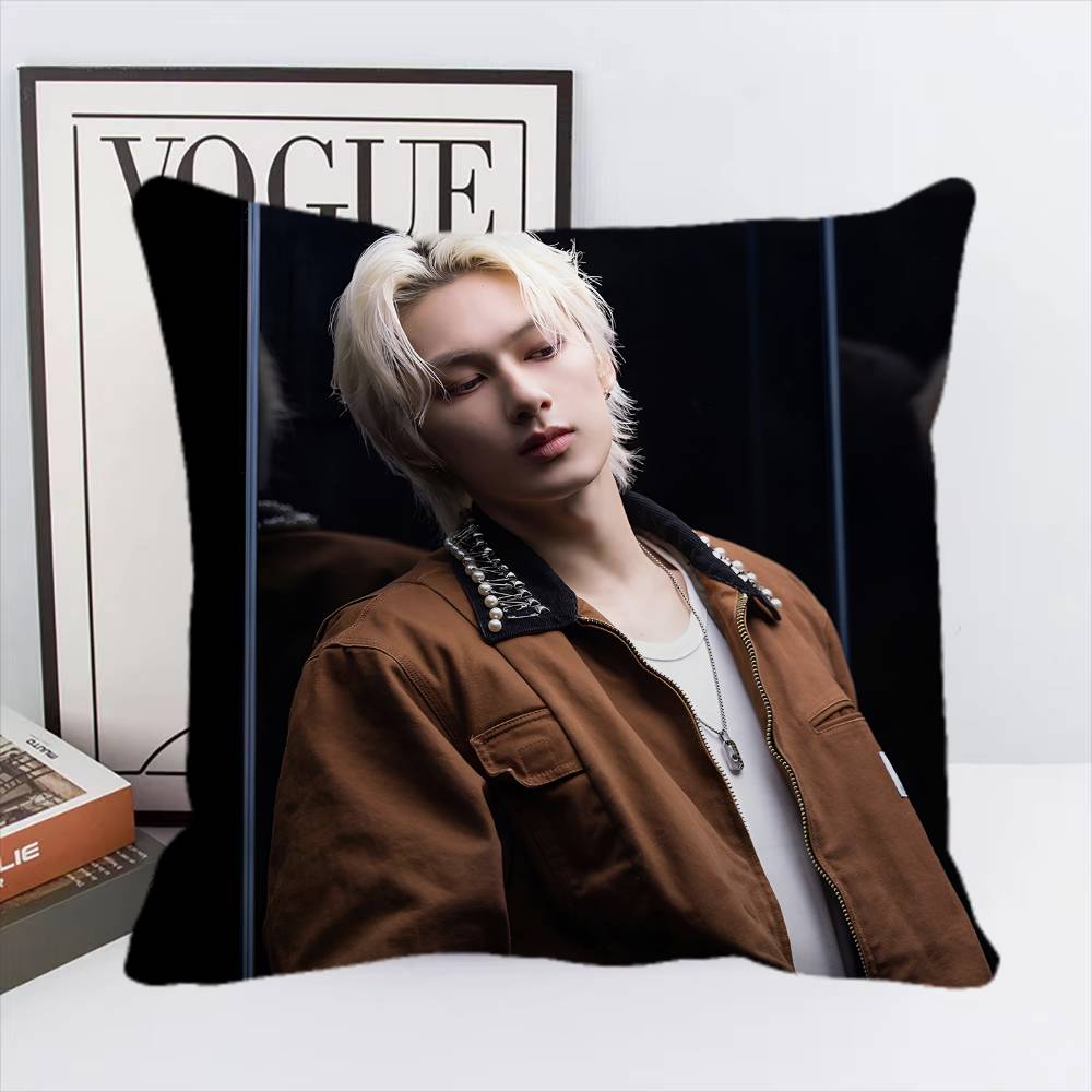 Junhui Wen Kpop Kissenbezug Quadratisches Kissen Schlafzimmer Sofa Freizeit Komfort Kissen Auto Heimdekoration