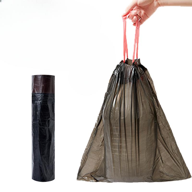 Automatyczny worek na śmieci ze ściągaczem Pogrubiony Przenośny do użytku domowego Duży czarny plastikowy worek do kuchni i akademika