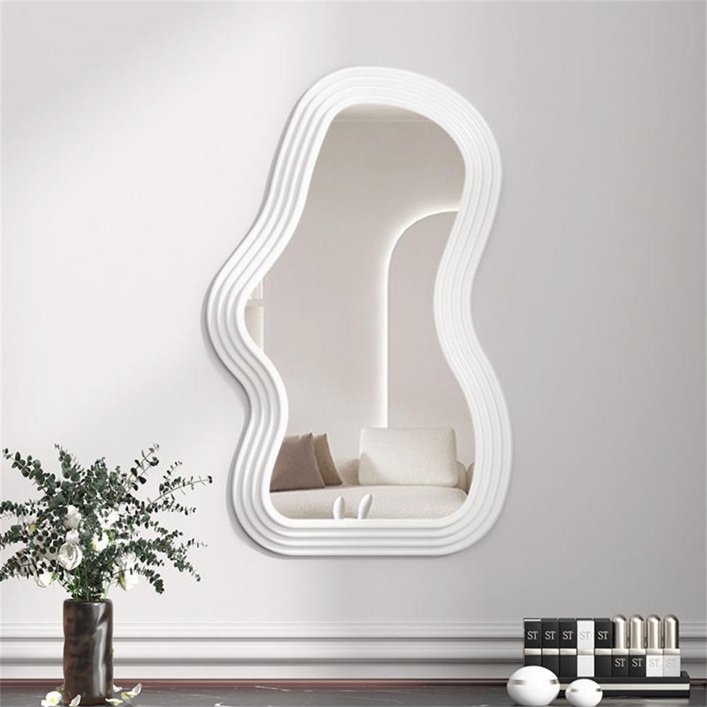 Wolkenförmiger Schreibtisch-Schminkspiegel Einfach an der Wand montierbar Schlafzimmer Badezimmer Unregelmäßiger Make-up-Wandspiegel Heimdekoration