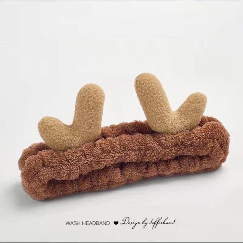 Women's Cute Rabbit Ears Bowknot Face Wash Headband Hair Tie Accessories