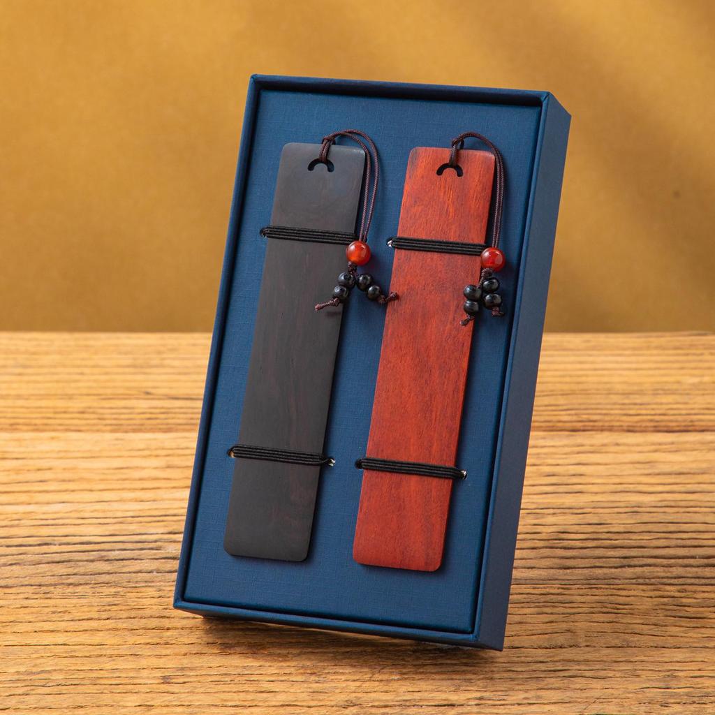 Rosewood Teacher's Day Gift: Carved Chinese Style Wooden Bookmark Set