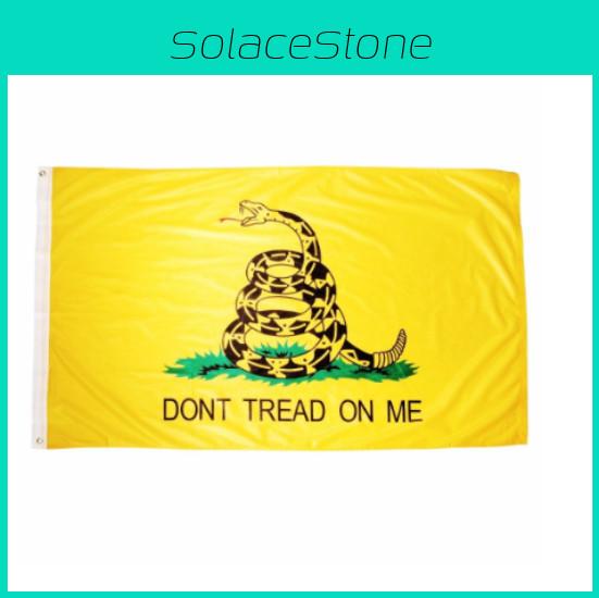 Dont On Tread Me Snake Banner Polyester Material Gadsden Flag For Patriot Events