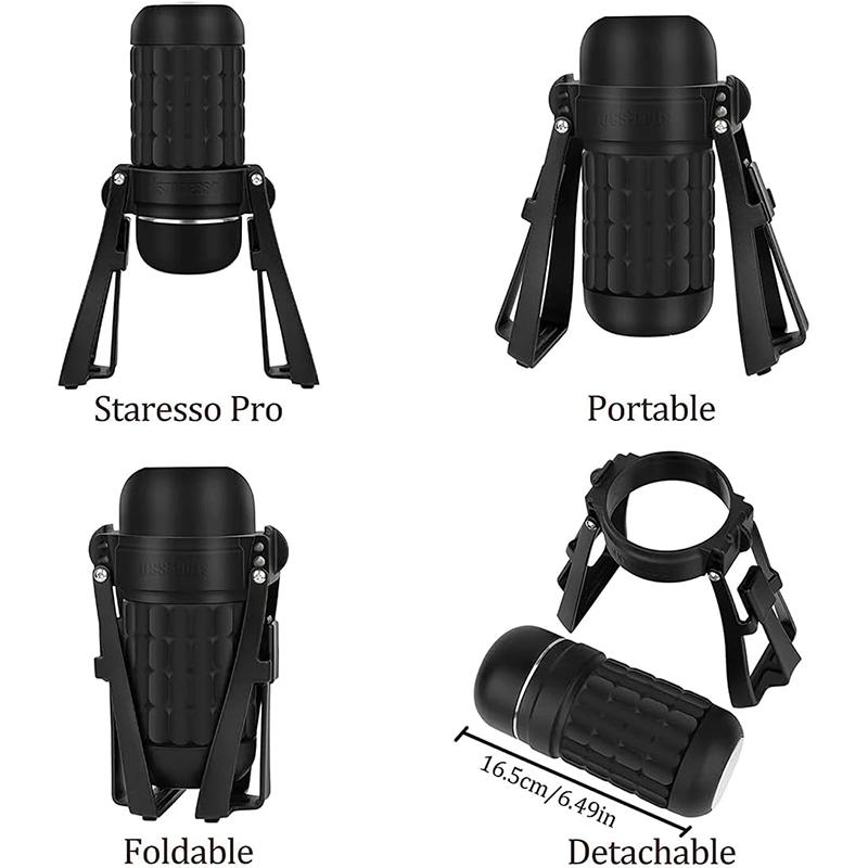 STARESSO Plus Portable Coffee Maker,Specialty Stainless Steel Pump 20Bar,Manual Hand Coffee Maker for Traveling Camping Hiking Office Home