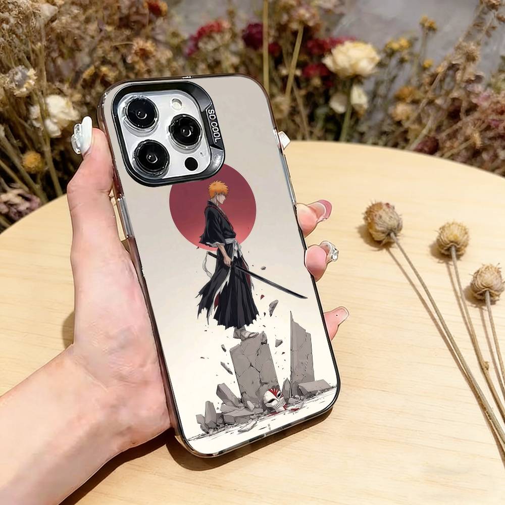 

BLEACH Ichigo Kurosaki Phone Case For iPhone 17,16,15,14,13,12,11 Plus,Pro Max,XS,Colorful Silver Black Cover iPhone12ProMax