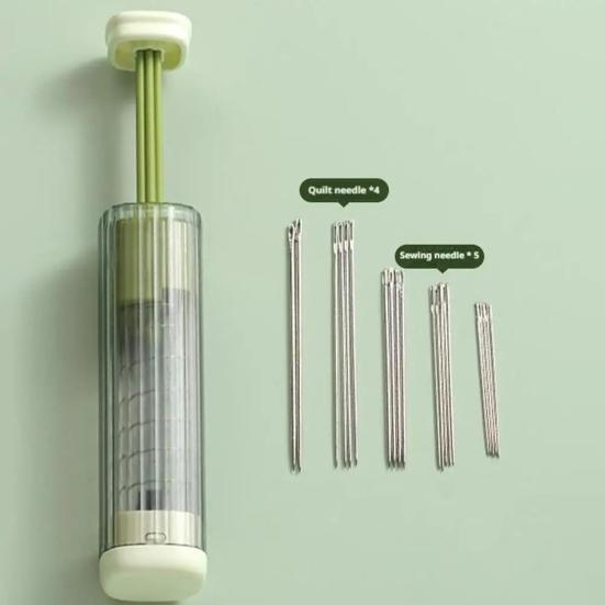 Yousheng Empty Magnetic Needle Case Portable Pop-Up Needle Box Press Type Magnetic Needle Organizer for Home Travel Hand Sewing DIY Craft Projects