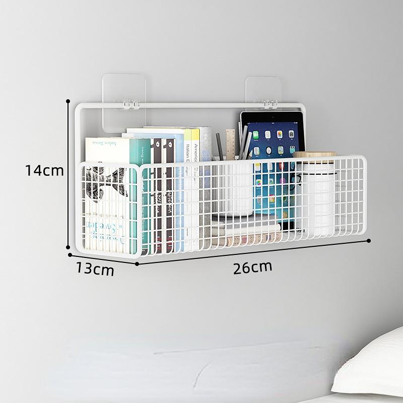 Black Wall Mounted Bathroom Shelf Shower Shampoo Rack Toilet Accessories Kitchen Perforated Free Condiment Storage Basket