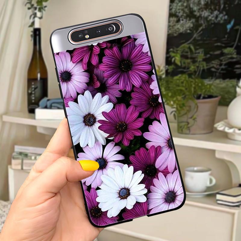 Case For Samsung A80 Case Soft Silicone Cartoon Back Cover For Samsung Galaxy A80 GalaxyA80 A 80 A805 Fundas shell Black coque
