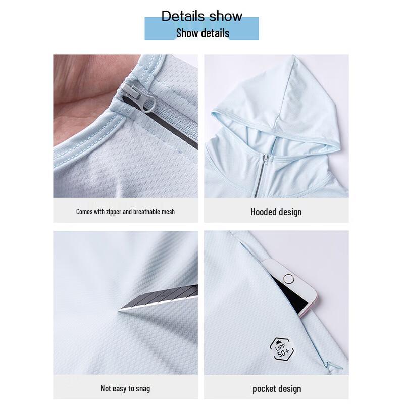 Warrior Men's Hooded UPF50+ Lightweight Sun Protection Jacket