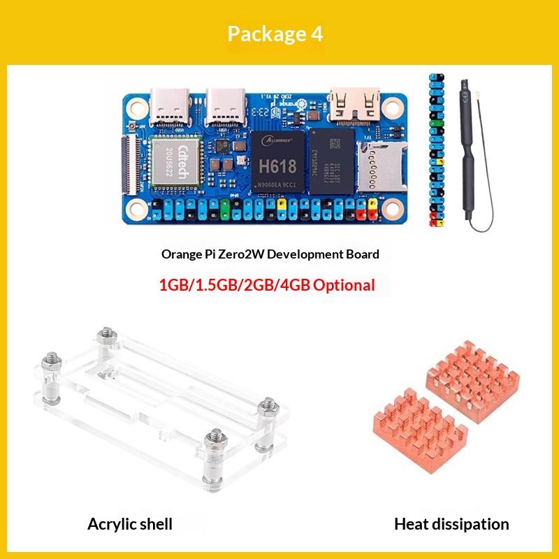 Orange Pi Zero 2W Development Board - Allwinner H618, Supports Android & Linux