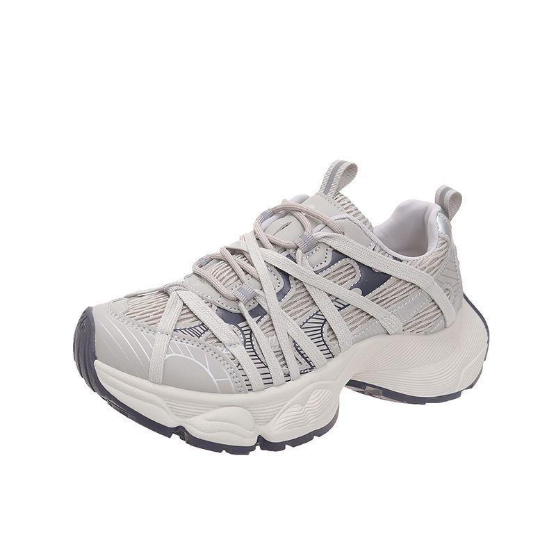 Spring new sports and leisure shoes sports shoes breathable women's laces spring low help high small