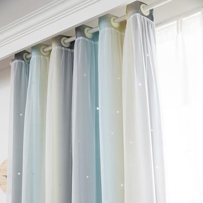 Star Curtains Stars Blackout Curtains for Kids Girls Bedroom Living Room Colorful Double Layer Star Window Curtains