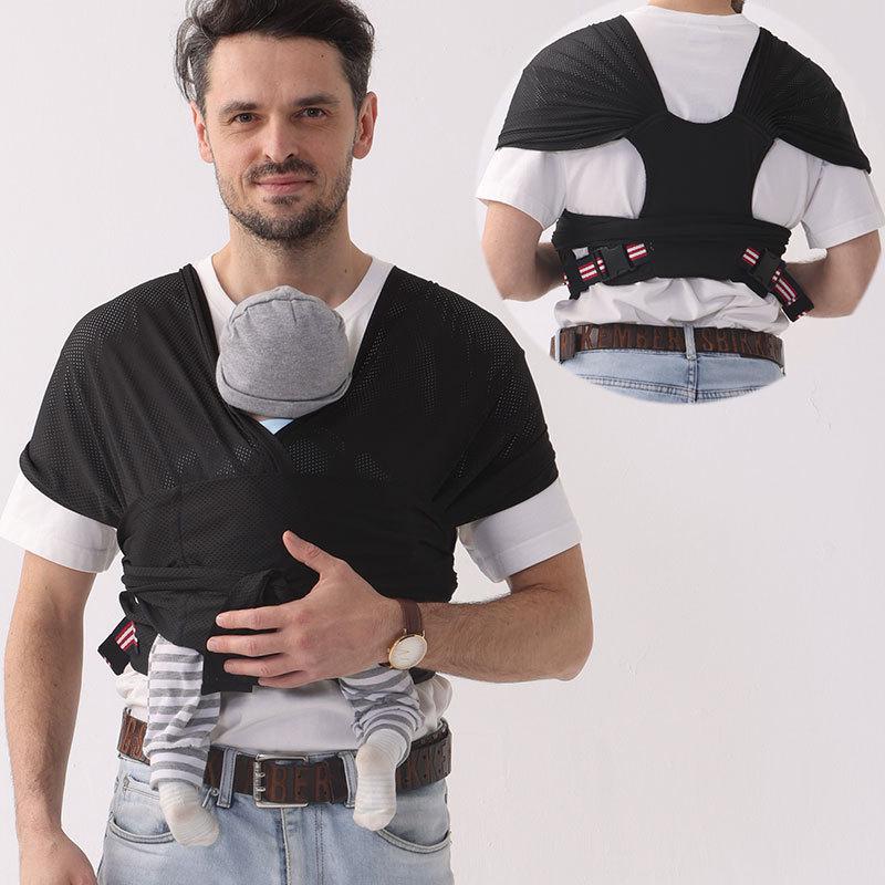 

Adjustable Breathable Cotton Mesh Baby Wrap Carrier Sling